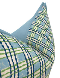 TRELLIS HAND BLOCK PRINT // SKY & GRASS | SCHUMACHER