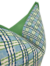 TRELLIS HAND BLOCK PRINT // SKY & GRASS | SCHUMACHER