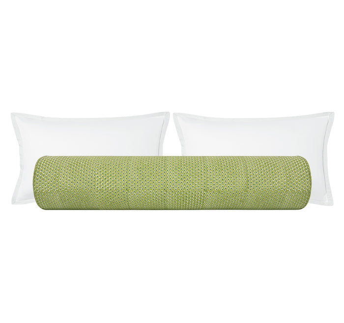 THE BOLSTER :: TUK TUK HAND BLOCK PRINT // GREEN | SCHUMACHER