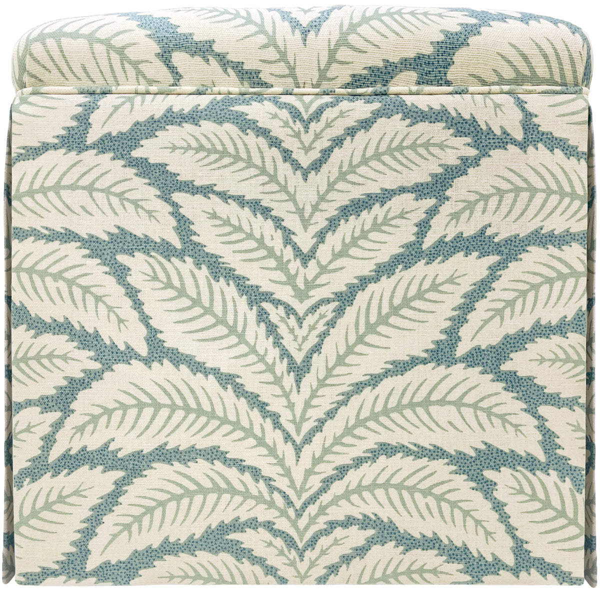 THE SKIRTED OTTOMAN :: TALAVERA LINEN