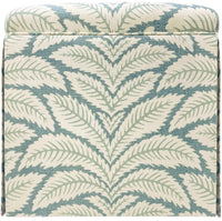 THE SKIRTED OTTOMAN :: TALAVERA LINEN