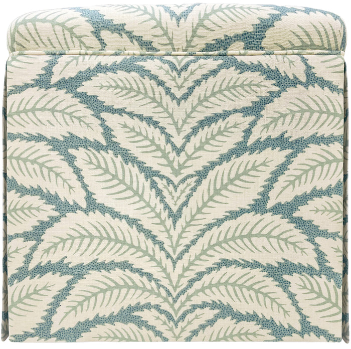 THE SKIRTED OTTOMAN :: TALAVERA LINEN