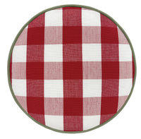 THE DOT :: CHARLESTON CHECK // APPLE RED