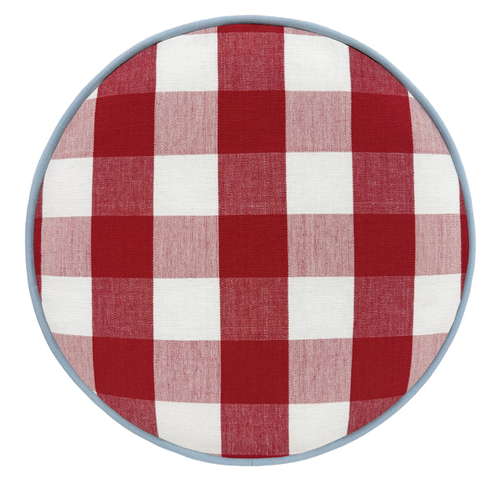 THE DOT :: CHARLESTON CHECK // APPLE RED
