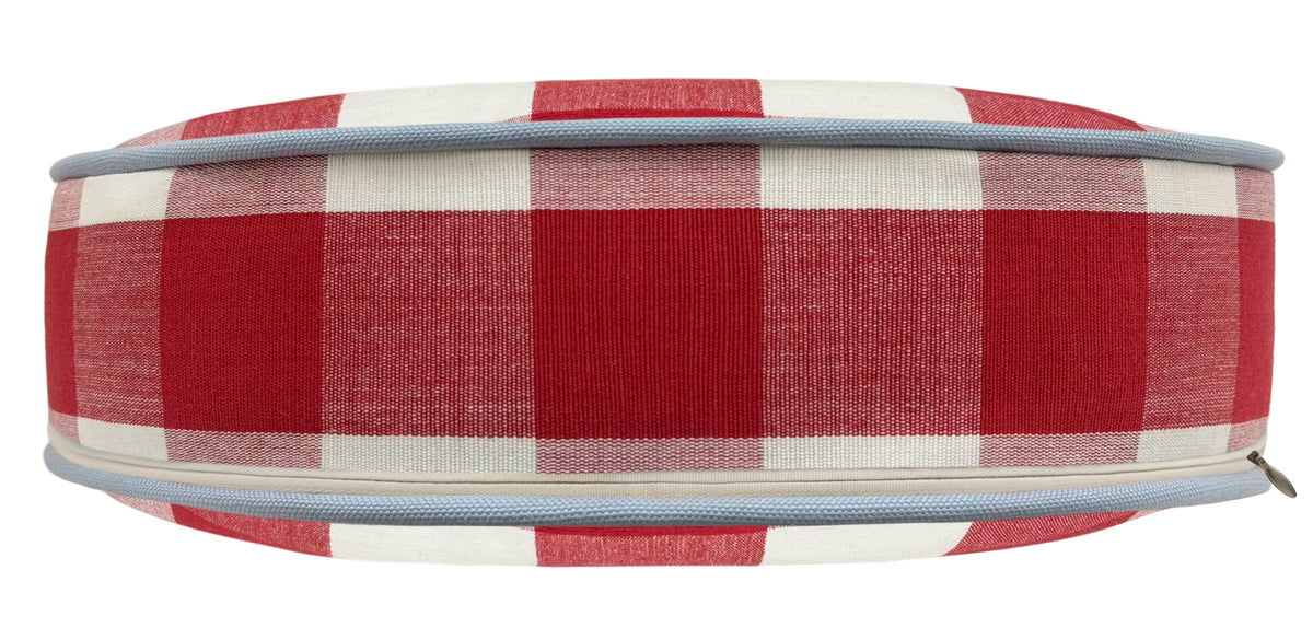 THE DOT :: CHARLESTON CHECK // APPLE RED