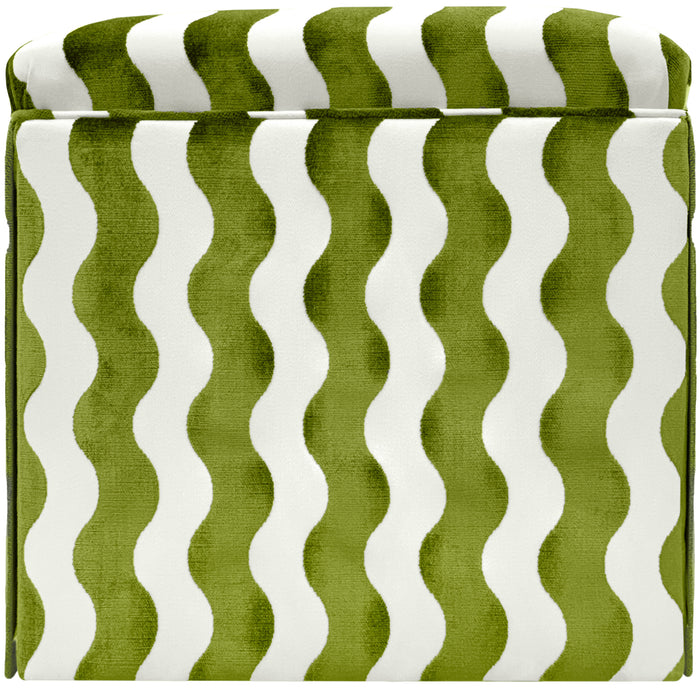 THE SKIRTED OTTOMAN :: THE WAVE  // LETTUCE