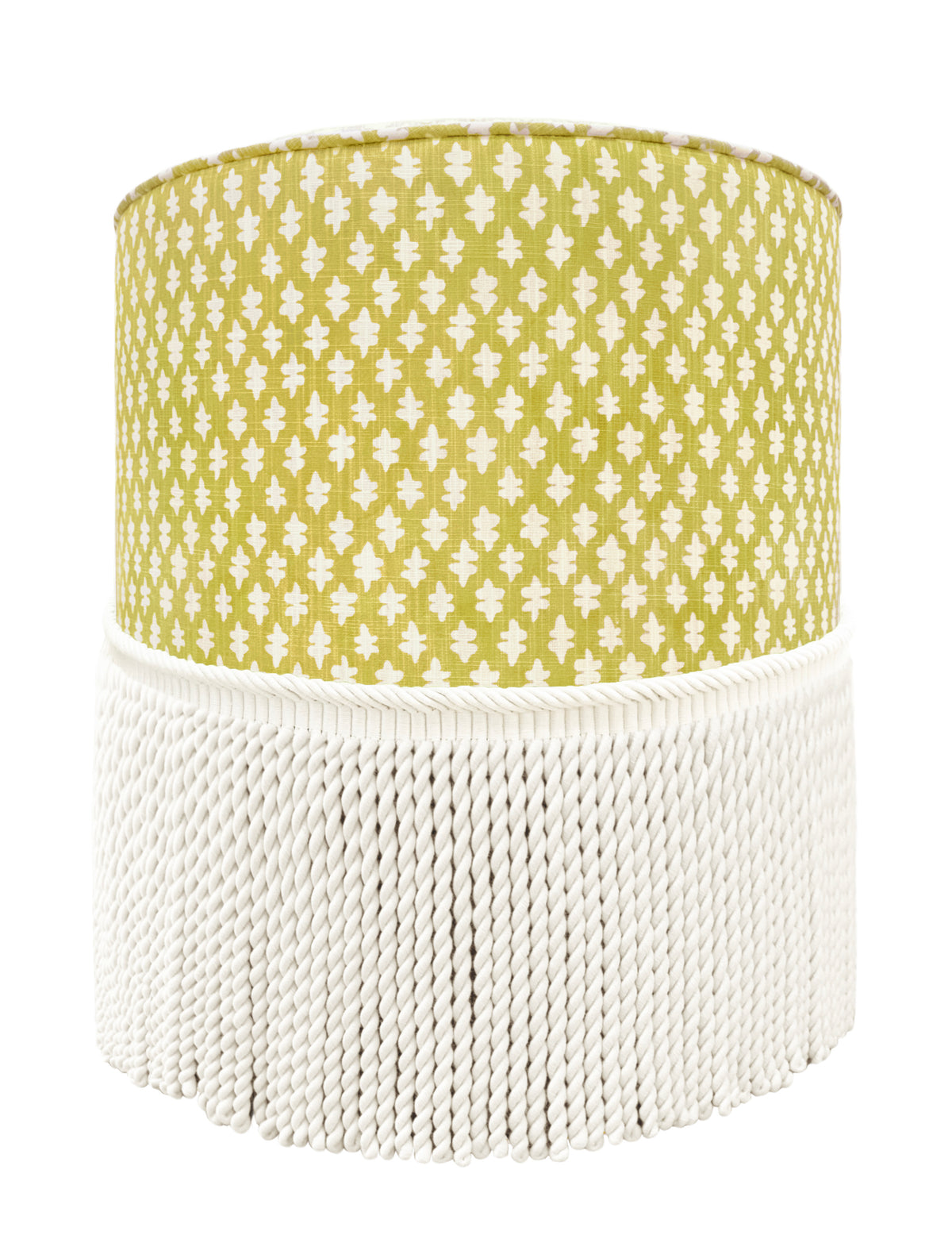 THE TIGHT ROUND OTTOMAN :: TILLY PRINT // CHARTREUSE