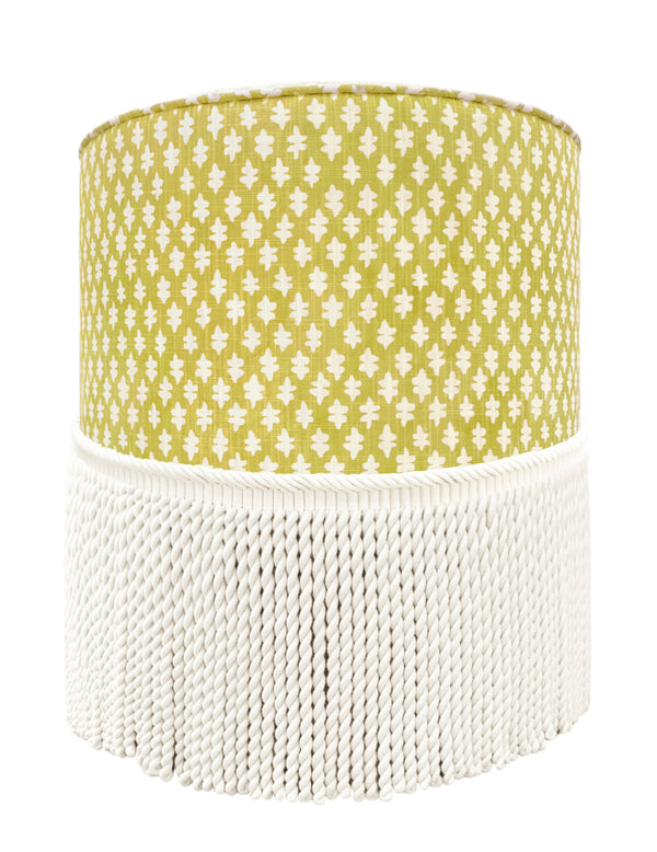 THE TIGHT ROUND OTTOMAN :: TILLY PRINT // CHARTREUSE