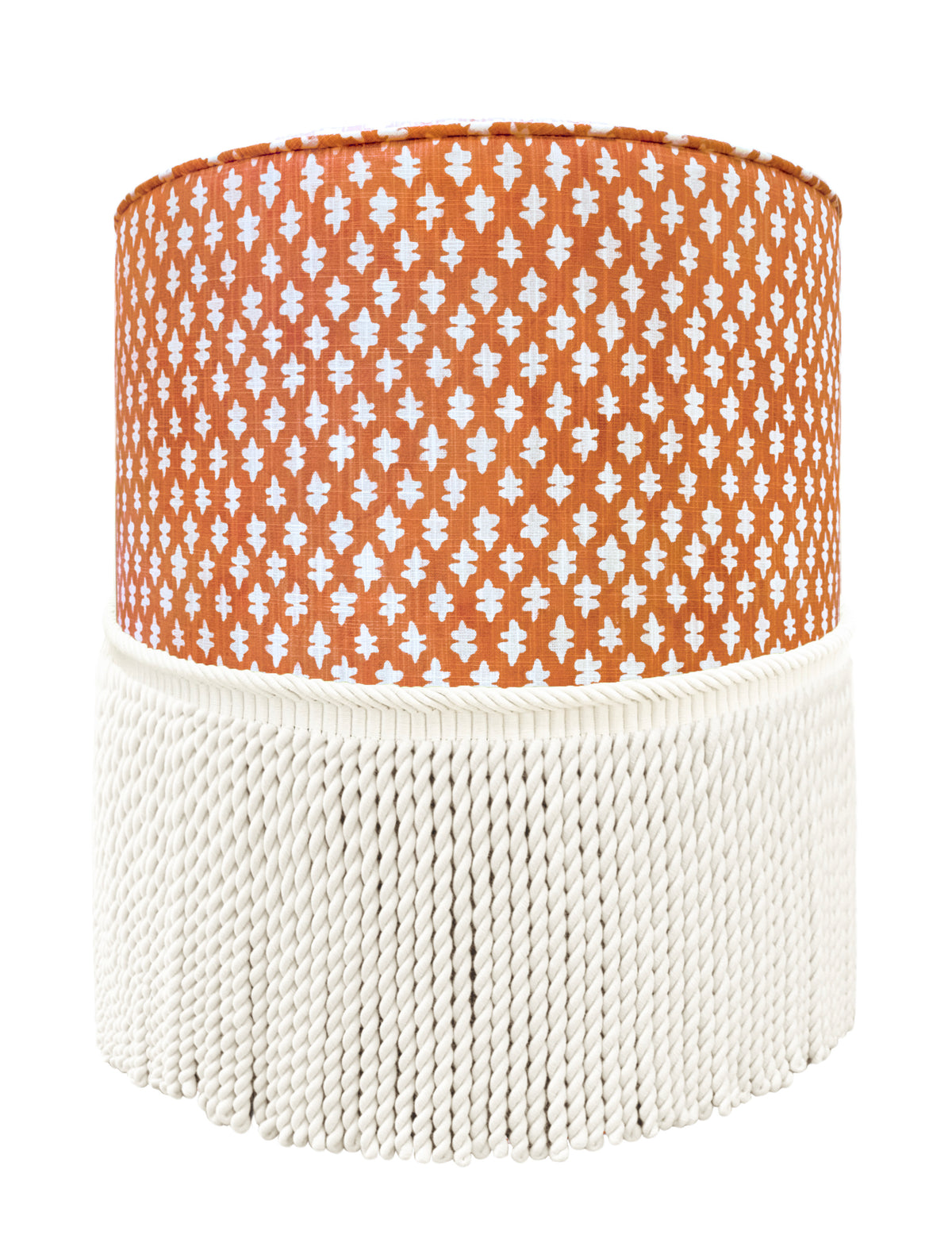 THE TIGHT ROUND OTTOMAN :: TILLY PRINT // TANGERINE