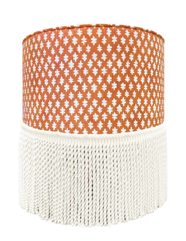 THE TIGHT ROUND OTTOMAN :: TILLY PRINT // TANGERINE
