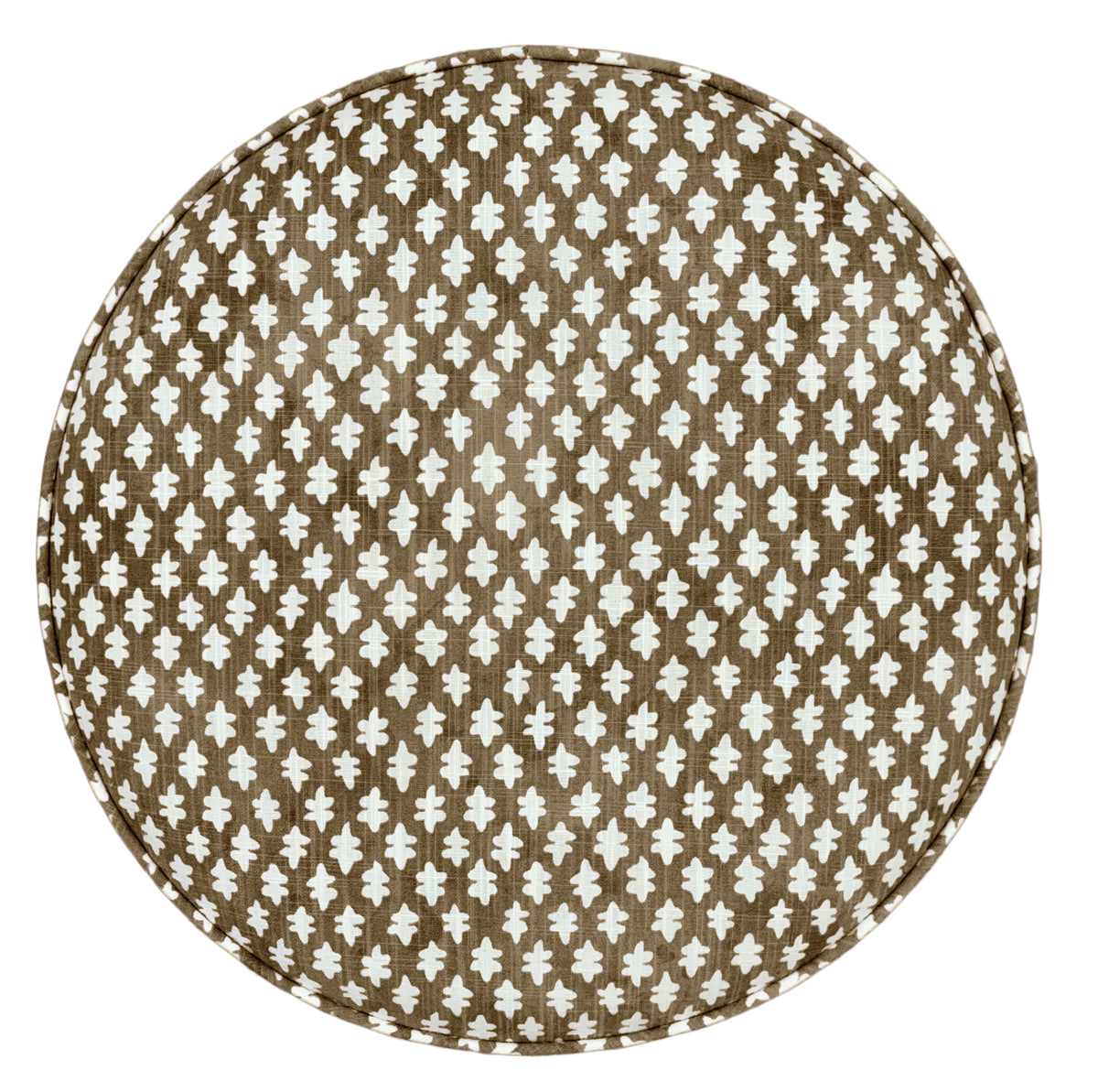 THE TIGHT ROUND OTTOMAN :: TILLY PRINT // UMBER