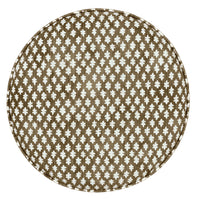 THE TIGHT ROUND OTTOMAN :: TILLY PRINT // UMBER