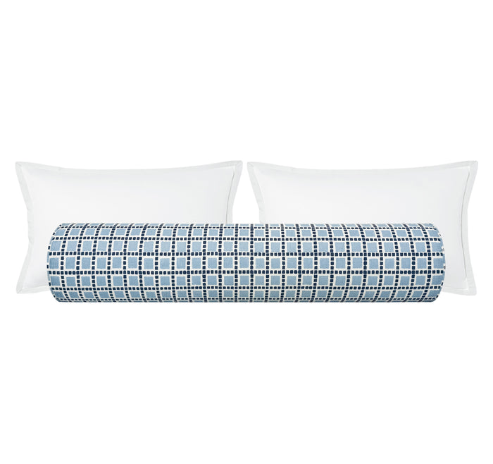 THE BOLSTER :: TILES PRINT // POWDER BLUE