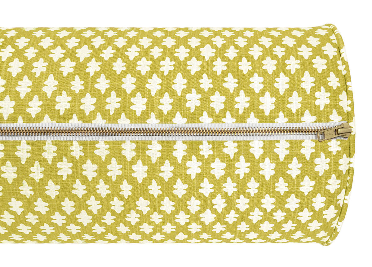 THE BOLSTER :: TILLY PRINT // CHARTREUSE + TAPE TRIM