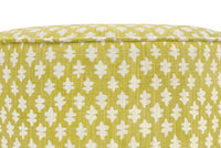 THE TIGHT ROUND OTTOMAN :: TILLY PRINT // CHARTREUSE