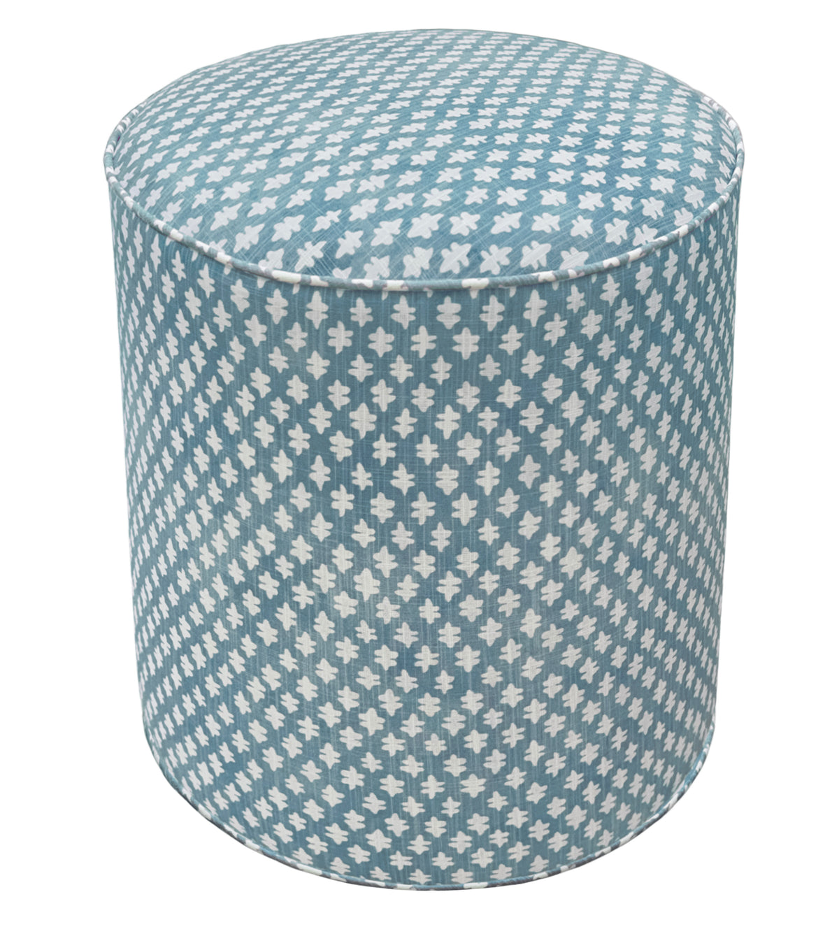 THE TIGHT ROUND OTTOMAN :: TILLY PRINT // HYDRANGEA BLUE