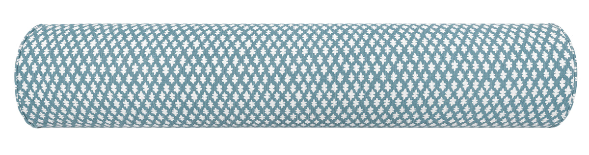 THE BOLSTER :: TILLY PRINT // HYDRANGEA BLUE + TAPE TRIM