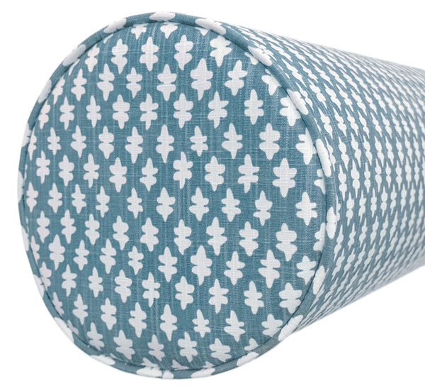 THE BOLSTER :: TILLY PRINT // HYDRANGEA BLUE + TAPE TRIM