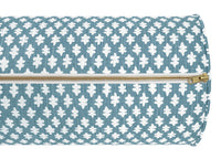 THE BOLSTER :: TILLY PRINT // HYDRANGEA BLUE + TAPE TRIM