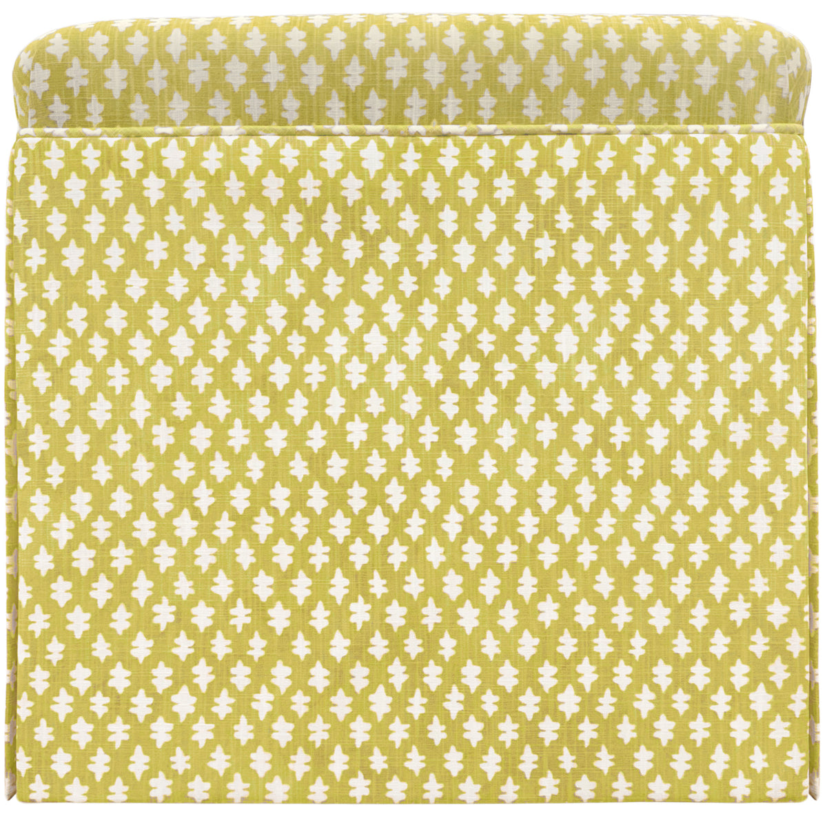 THE SKIRTED OTTOMAN :: TILLY PRINT // CHARTREUSE