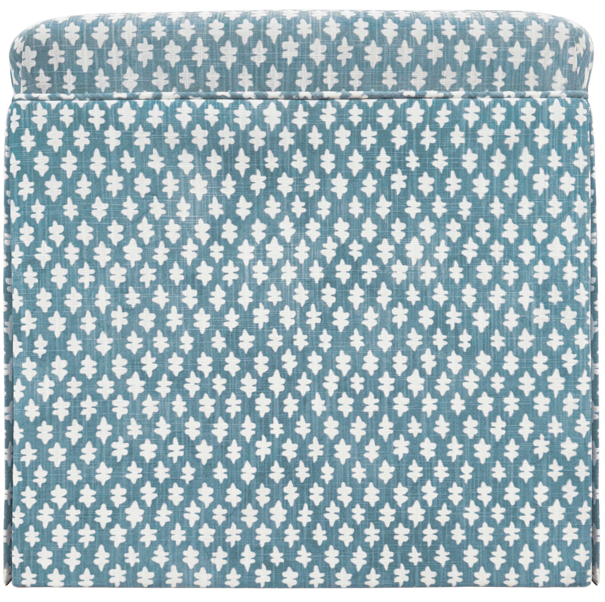 THE SKIRTED OTTOMAN :: TILLY PRINT // HYDRANGEA BLUE