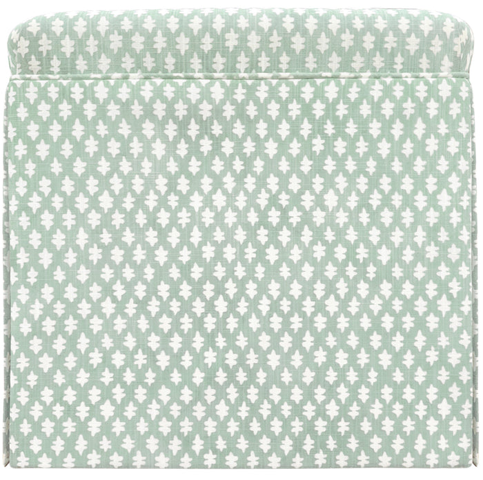 THE SKIRTED OTTOMAN :: TILLY PRINT // EUCALYPTUS