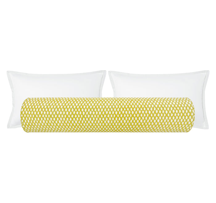 THE BOLSTER :: TILLY PRINT // CHARTREUSE + TAPE TRIM