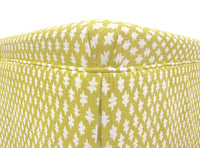 THE SKIRTED OTTOMAN :: TILLY PRINT // CHARTREUSE