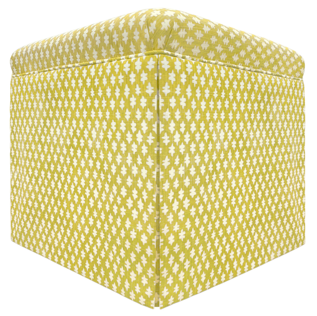 THE SKIRTED OTTOMAN :: TILLY PRINT // CHARTREUSE
