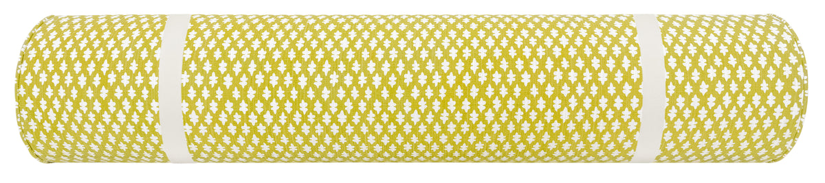 THE BOLSTER :: TILLY PRINT // CHARTREUSE + TAPE TRIM