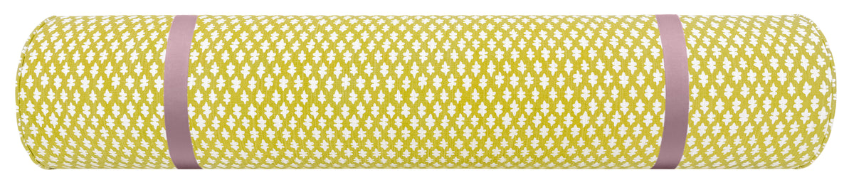 THE BOLSTER :: TILLY PRINT // CHARTREUSE + TAPE TRIM