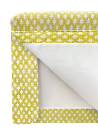 THE SKIRTED OTTOMAN :: TILLY PRINT // CHARTREUSE