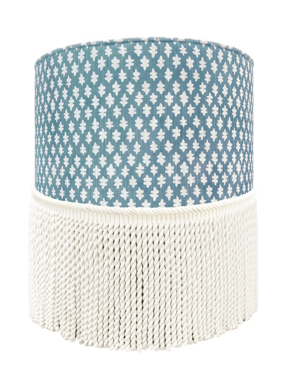 THE TIGHT ROUND OTTOMAN :: TILLY PRINT // HYDRANGEA BLUE