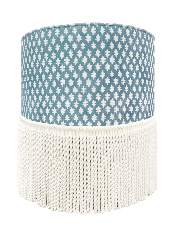 THE TIGHT ROUND OTTOMAN :: TILLY PRINT // HYDRANGEA BLUE