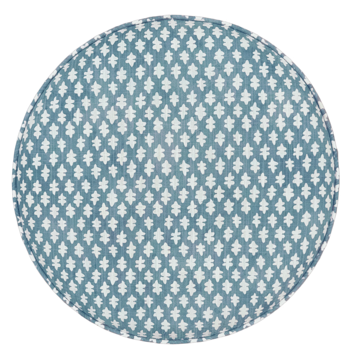 THE TIGHT ROUND OTTOMAN :: TILLY PRINT // HYDRANGEA BLUE