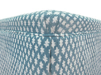 THE SKIRTED OTTOMAN :: TILLY PRINT // HYDRANGEA BLUE
