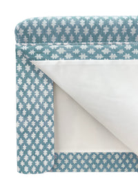 THE SKIRTED OTTOMAN :: TILLY PRINT // HYDRANGEA BLUE