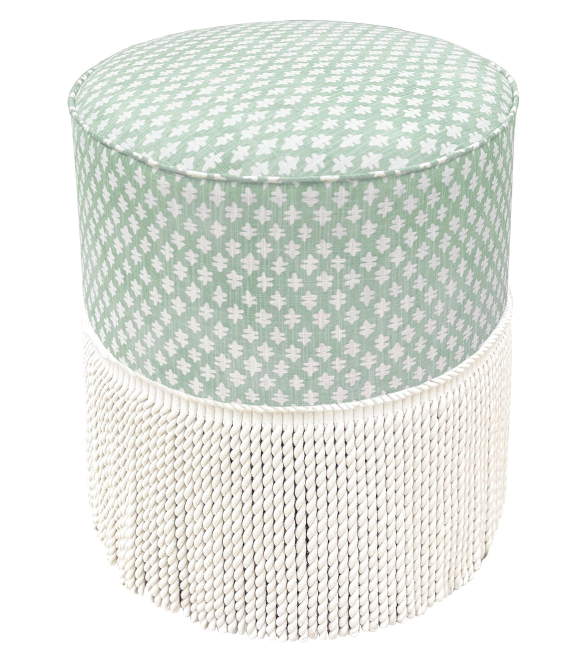THE TIGHT ROUND OTTOMAN :: TILLY PRINT // EUCALYPTUS