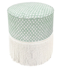 THE TIGHT ROUND OTTOMAN :: TILLY PRINT // EUCALYPTUS