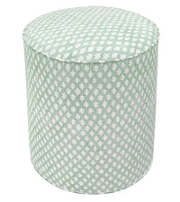 THE TIGHT ROUND OTTOMAN :: TILLY PRINT // EUCALYPTUS