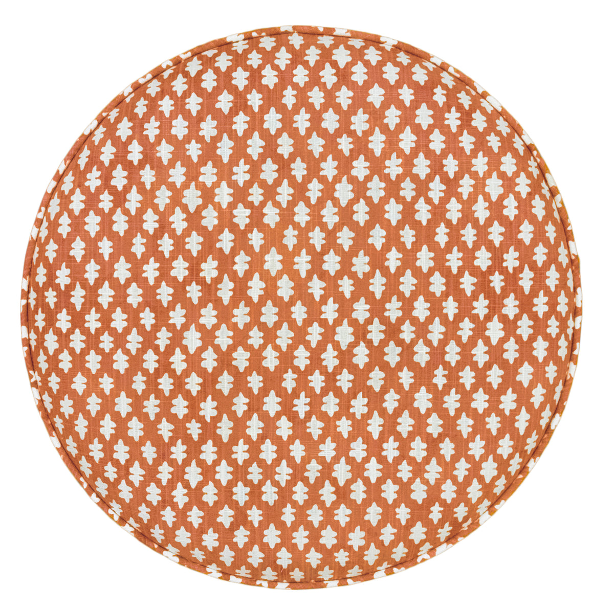 THE TIGHT ROUND OTTOMAN :: TILLY PRINT // TANGERINE