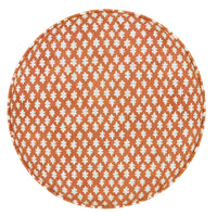 THE TIGHT ROUND OTTOMAN :: TILLY PRINT // TANGERINE