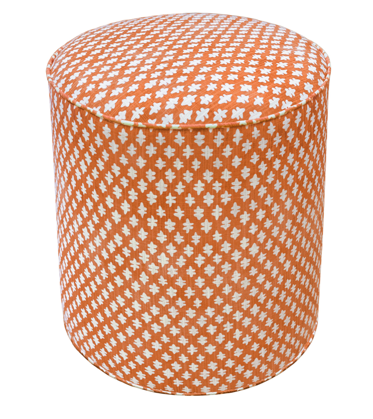 THE TIGHT ROUND OTTOMAN :: TILLY PRINT // TANGERINE