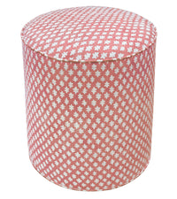 THE TIGHT ROUND OTTOMAN :: TILLY PRINT // CARNATION