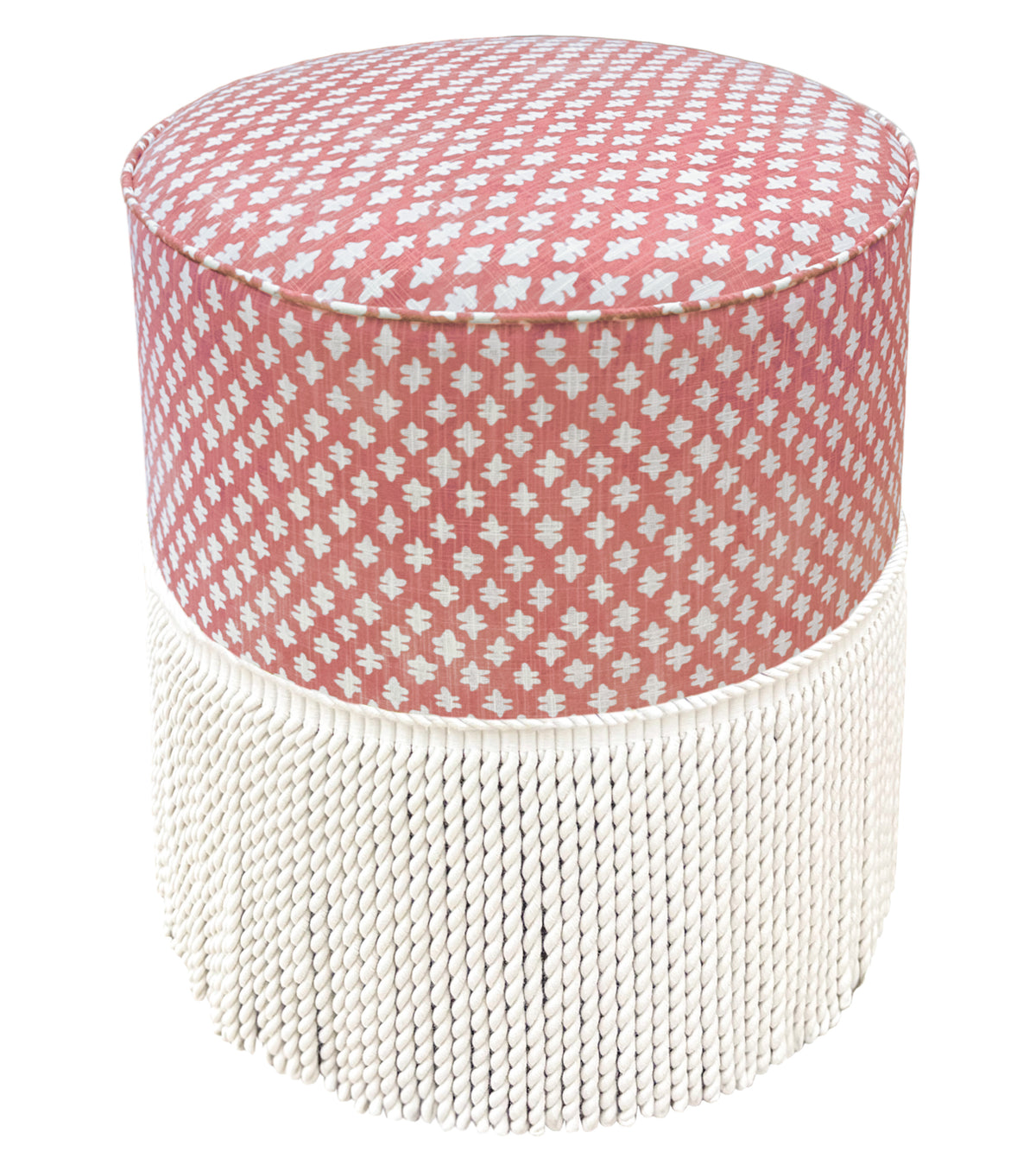 THE TIGHT ROUND OTTOMAN :: TILLY PRINT // CARNATION