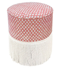 THE TIGHT ROUND OTTOMAN :: TILLY PRINT // CARNATION