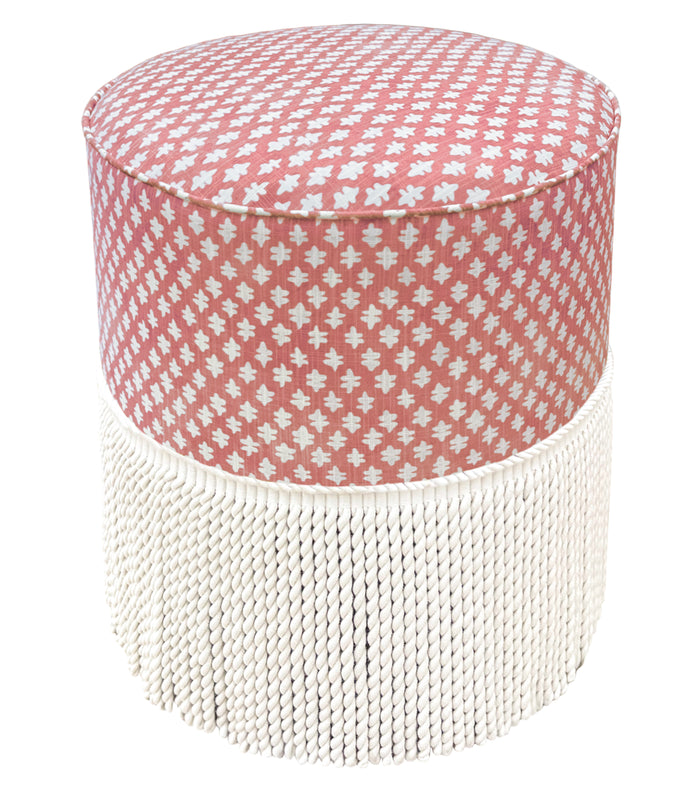 THE TIGHT ROUND OTTOMAN :: TILLY PRINT // CARNATION