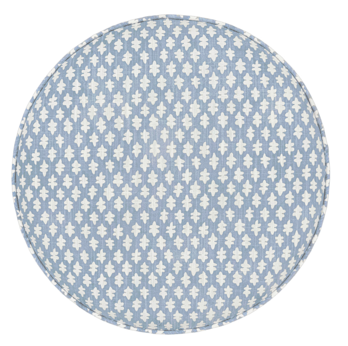 THE TIGHT ROUND OTTOMAN :: TILLY PRINT // POWDER BLUE