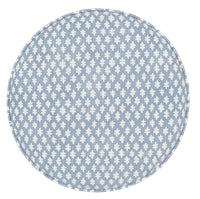 THE TIGHT ROUND OTTOMAN :: TILLY PRINT // POWDER BLUE