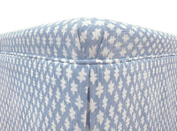 THE SKIRTED OTTOMAN :: TILLY PRINT // POWDER BLUE
